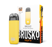 Перезаправляемая Под-Система Бруско Миникан 2 (Brusko Minican 2) 400 mah, Желтый
