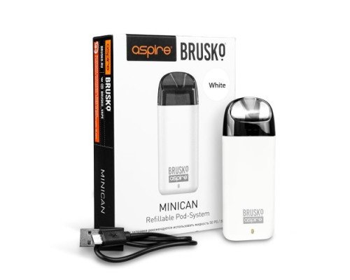 Купить Перезаправляемая Под-система Бруско Миникан (Brusko Minican) 350 mah, Белый по оптовой цене